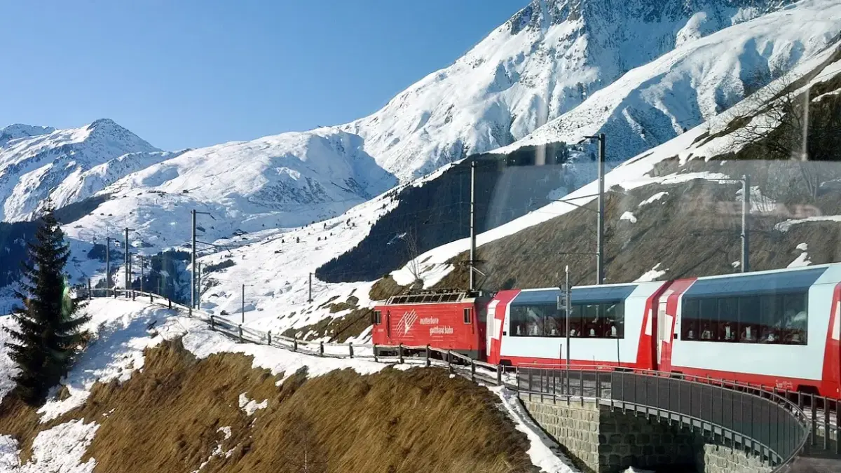 Glacier Express to Zermatt in Swiss Alps region