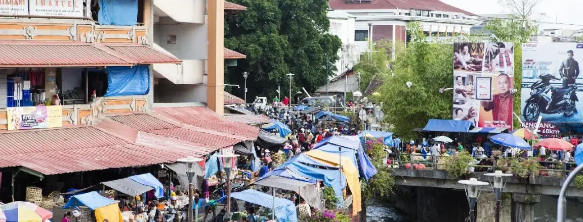 Exterior view of Badung Traditional Market building