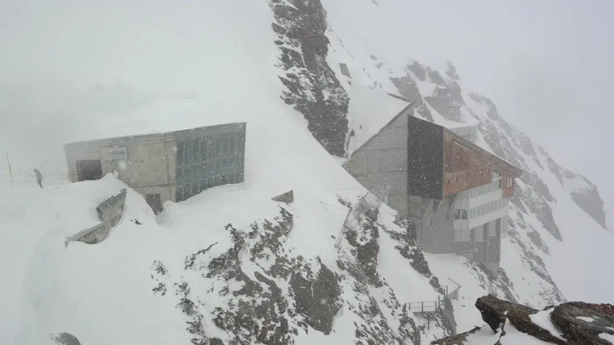 view of plateau view point in a windy day of winter