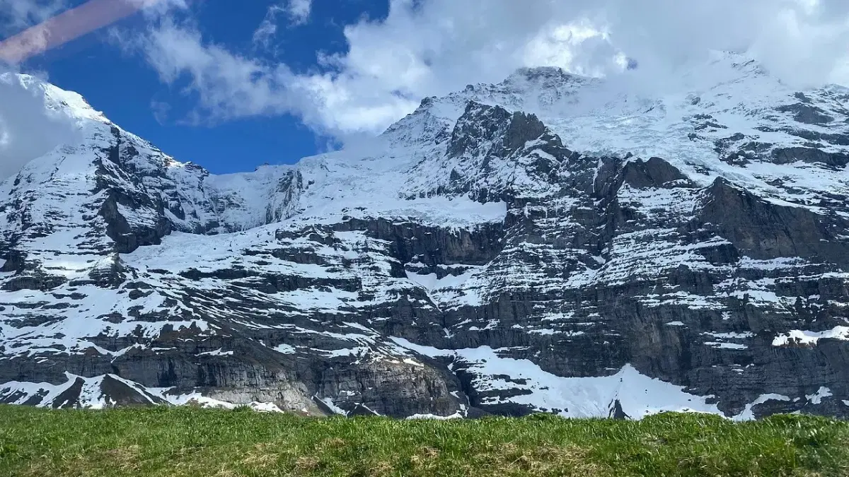 Ranges in Jungfraujoch in summer