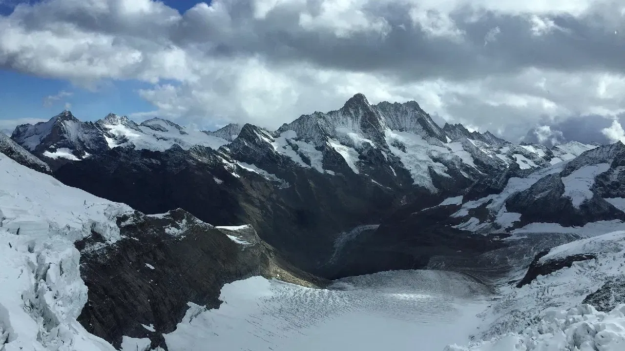 Stunning view jungfraujoch ranges