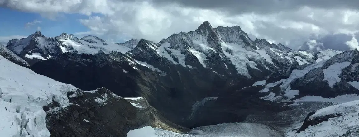 Stunning views of ranges in jungfraujoch