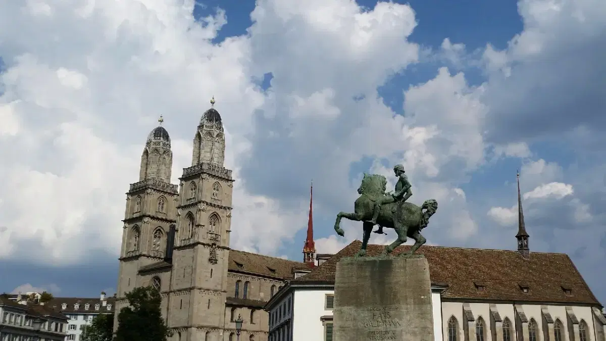 View of Grossmunster in Zurich