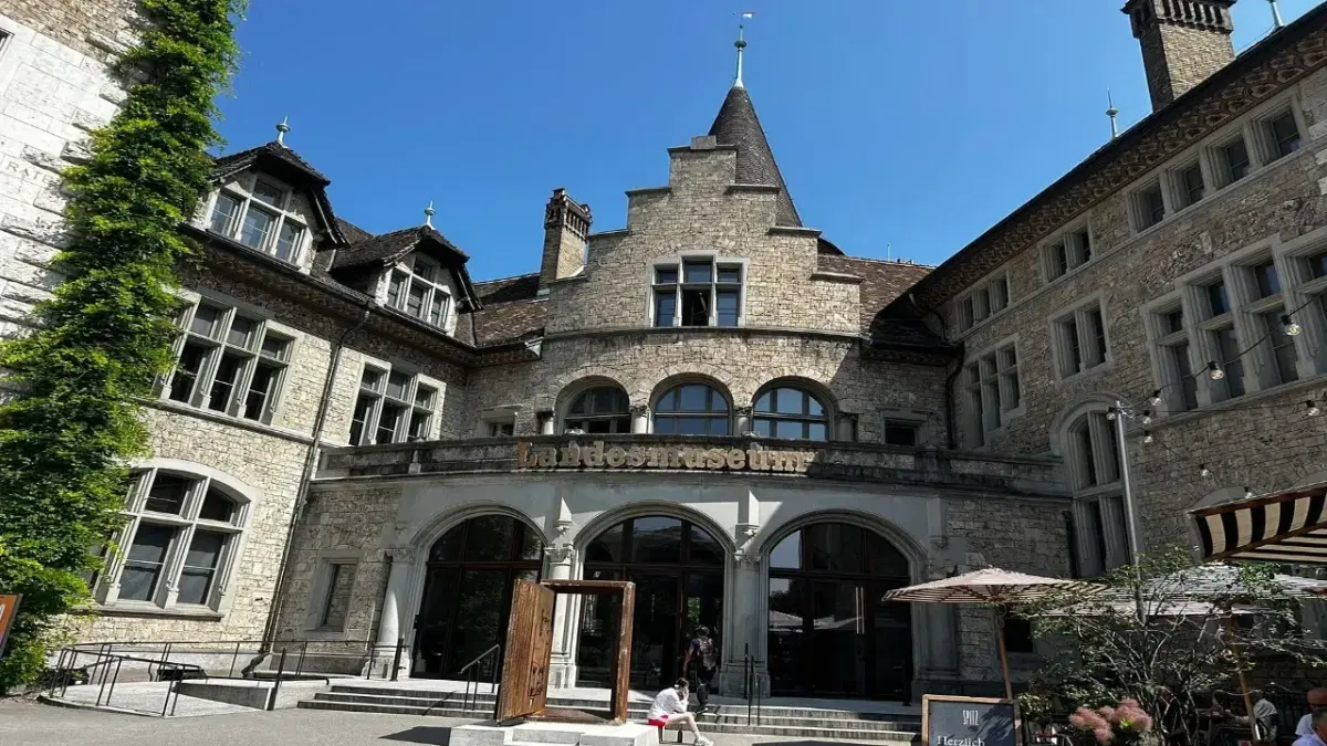 View of Swiss National Museum (Landesmuseum) in Zurich