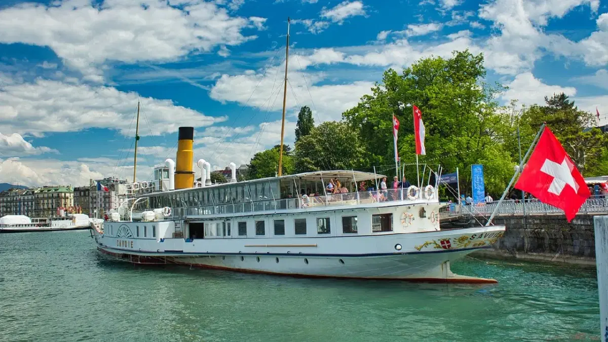 View of Lake cruise in Switzerland