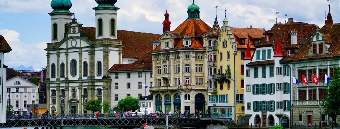 View of buildings in Lucerne
