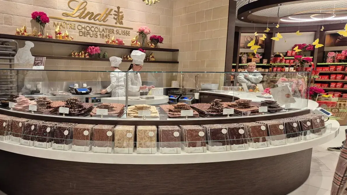 View of chocolate counter in Lindt Home of Chocolate