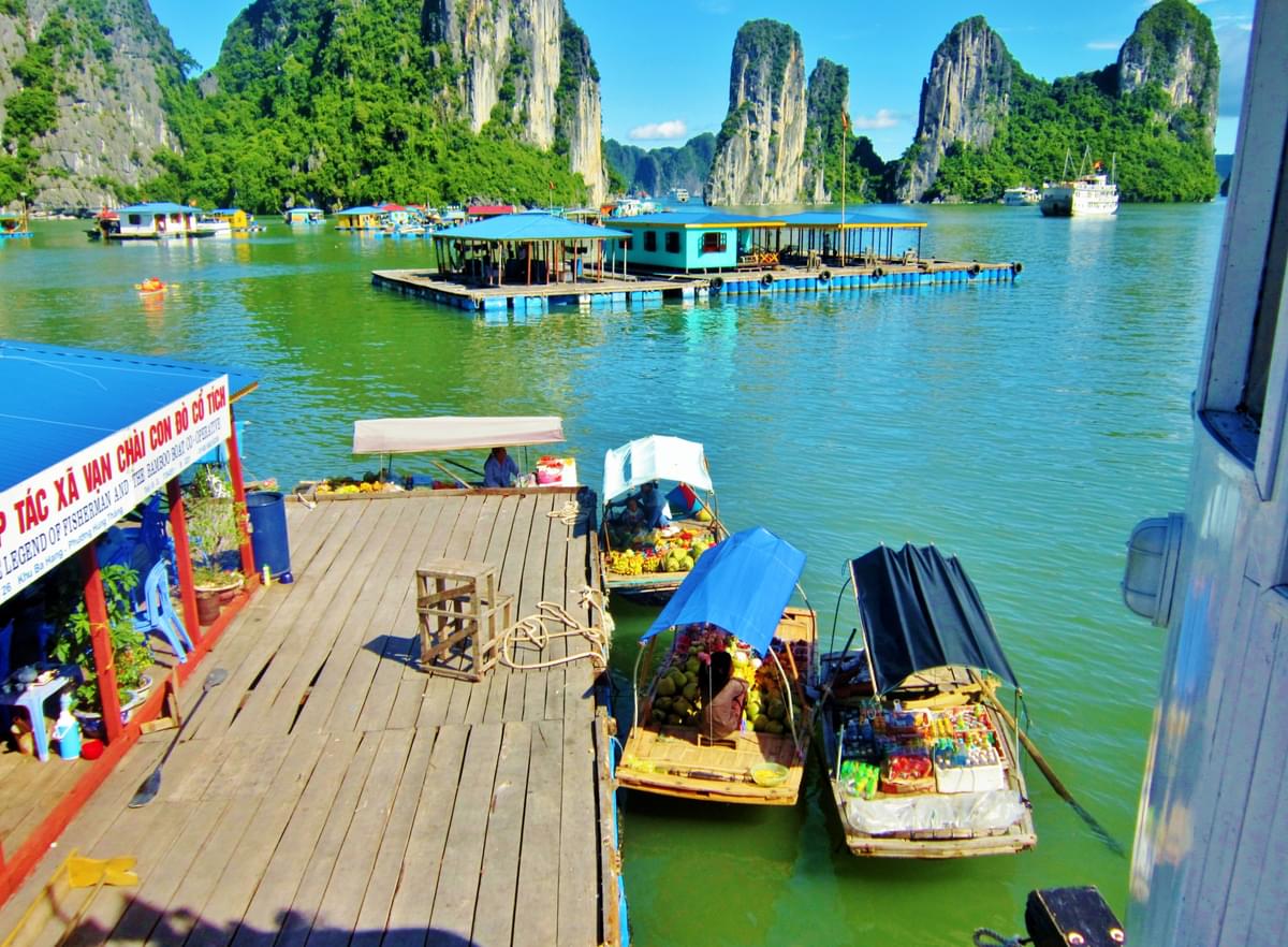 Shopping at Van Long Floating Village