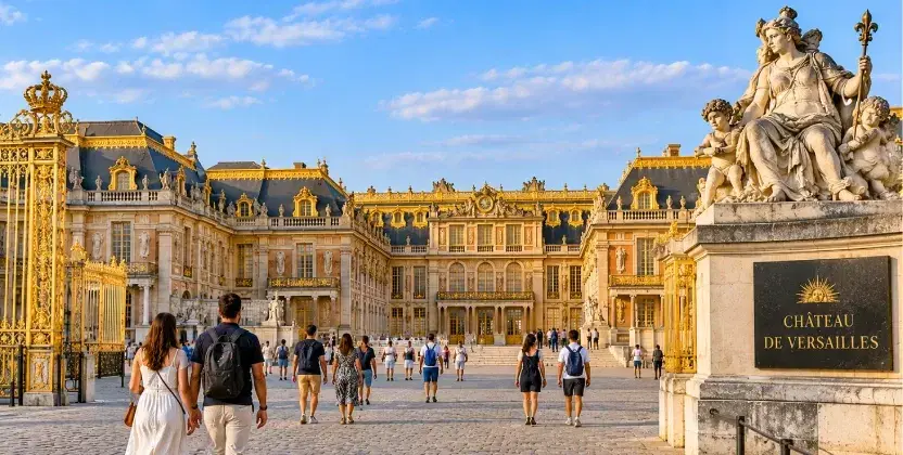 Stunning view of Palace of Versaille