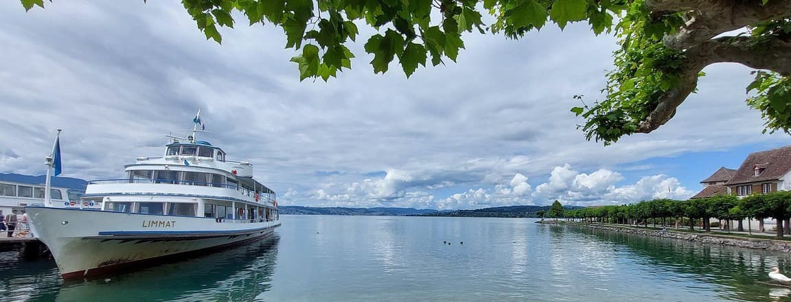 View of Ferry at lake Zurich
