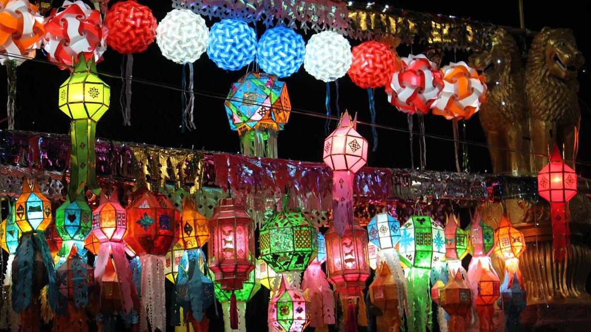 colorful lights for celebrating thailand festivals