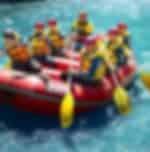 Serene break while river rafting on Waiau River Canyon exposed to scenic views