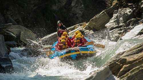 Adventure infested white-water rafting at Shotover River with scenic views