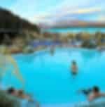Scenic views of majestic Two Thumb Mountain - Tekapo Springs Hot Pools