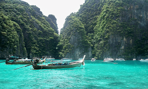 Exploration of Phi Phi Island by Speed Boat from Krabi with some snorkeling and diving destinations for fun