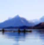Kayaking scenes during sunset at Lake Wakatipu