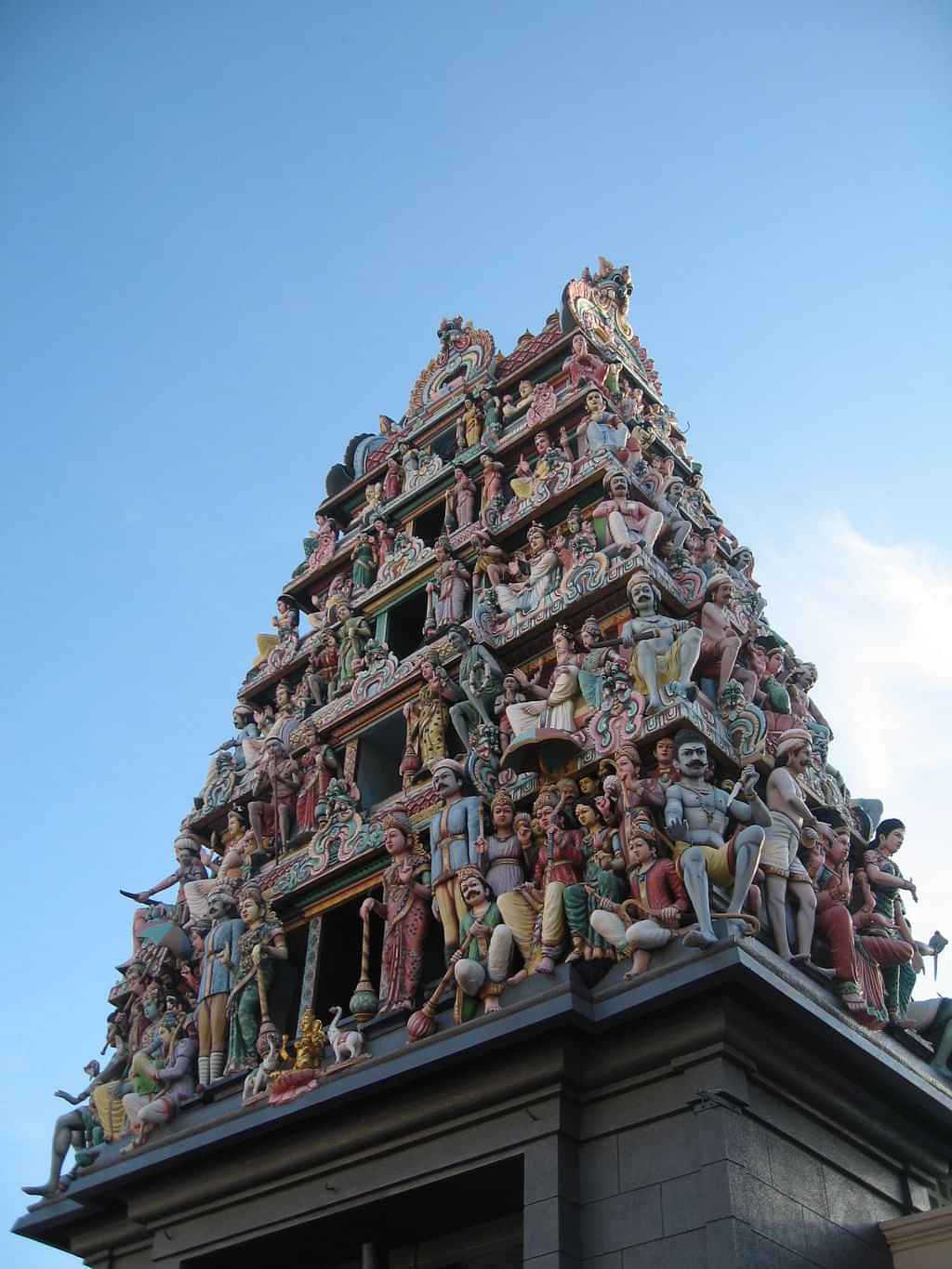 Visit Sri Mariamman Temple built in the Dravidian style due to architectural significance