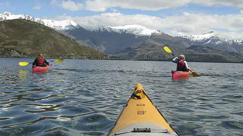 Guided Kayak tour whilst exploring the beautiful Lake Wanaka coastline