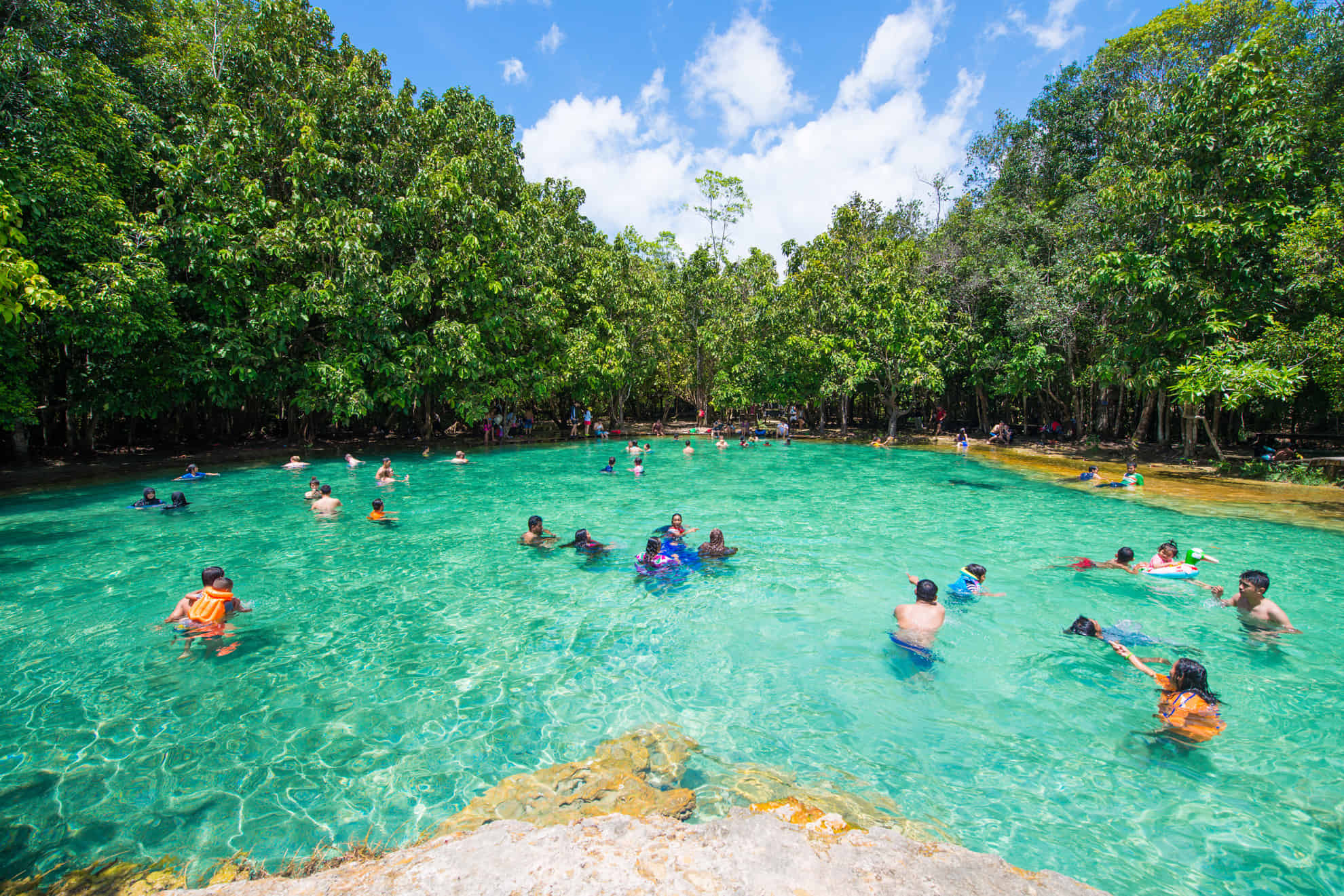 Krabi-Jungle Tour - Emerald pool, Hot spring waterfall, Tiger Cave with Lunch - Excluding Guide & National Park Fee with Private Transfer
