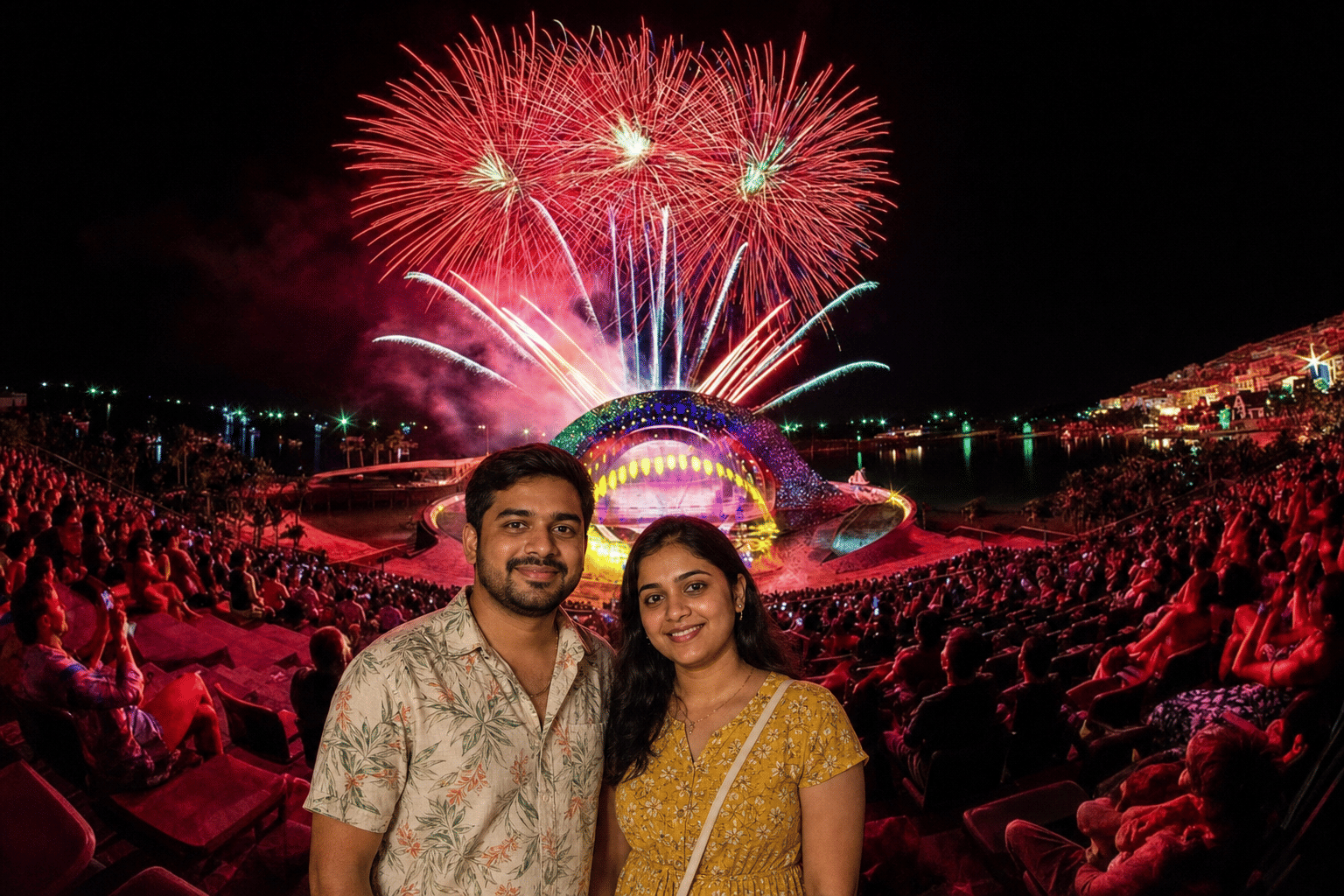 Sunset Town Magic: Kiss of the Sea Show with Private Transfers