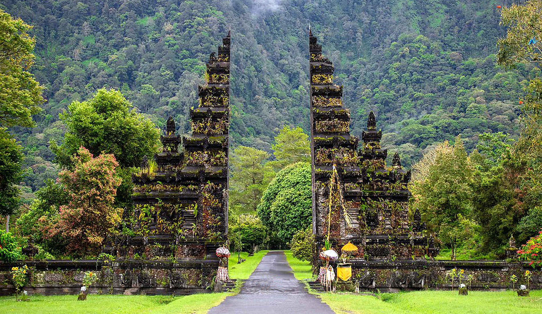 Leke-leke waterfall, Bedugul Ulun Danu, Bali Handara Gate and Twin Lake 