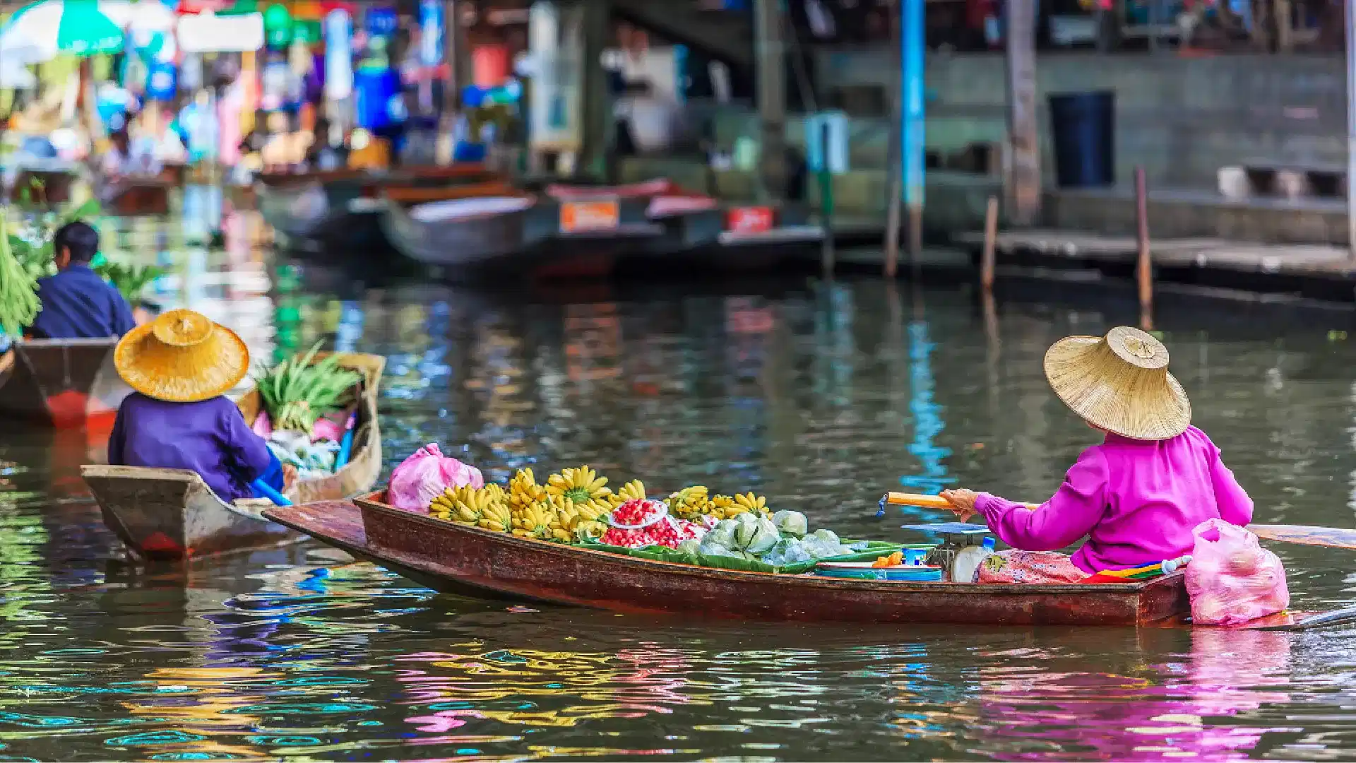 Bangkok-Damnern Saduak Floating Market With Rowing Boat With Shared Transfers 