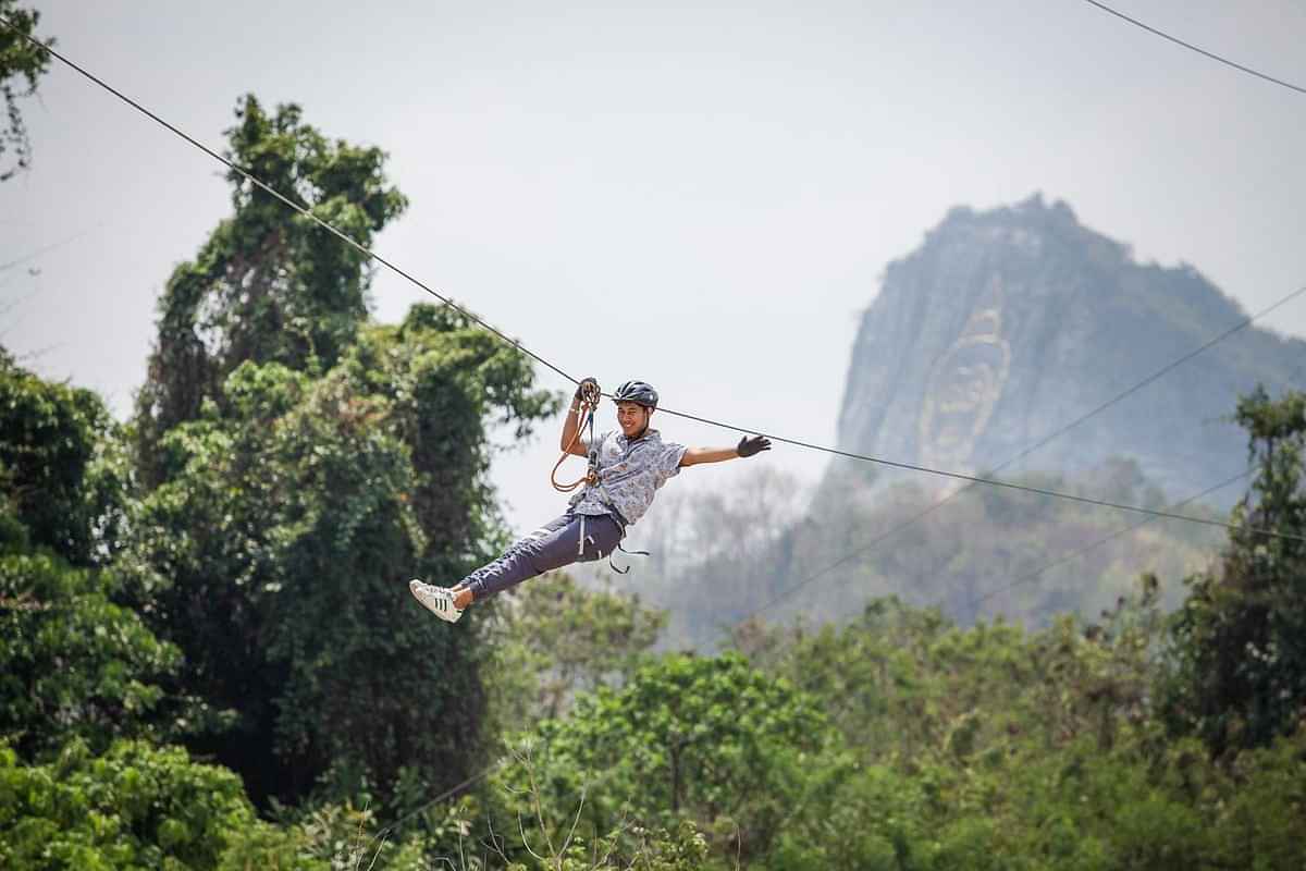 Pattaya-Zipline Tarzan Adventure Pattaya Adult Full Course - 25 Platform (1 Hour) With Private Transfer