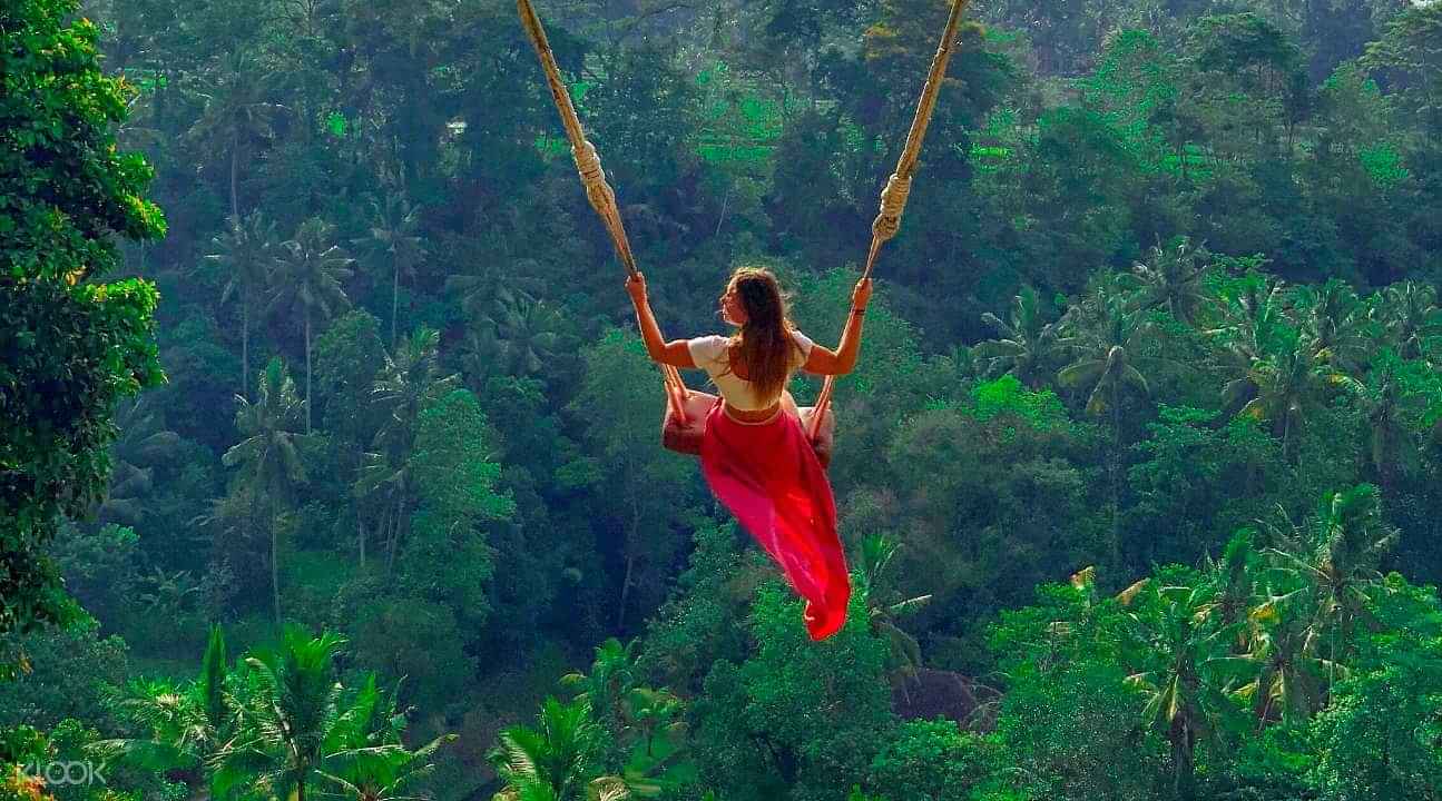 Iconic Bali Swing with Monkey Forest and Tegenungan Waterfall