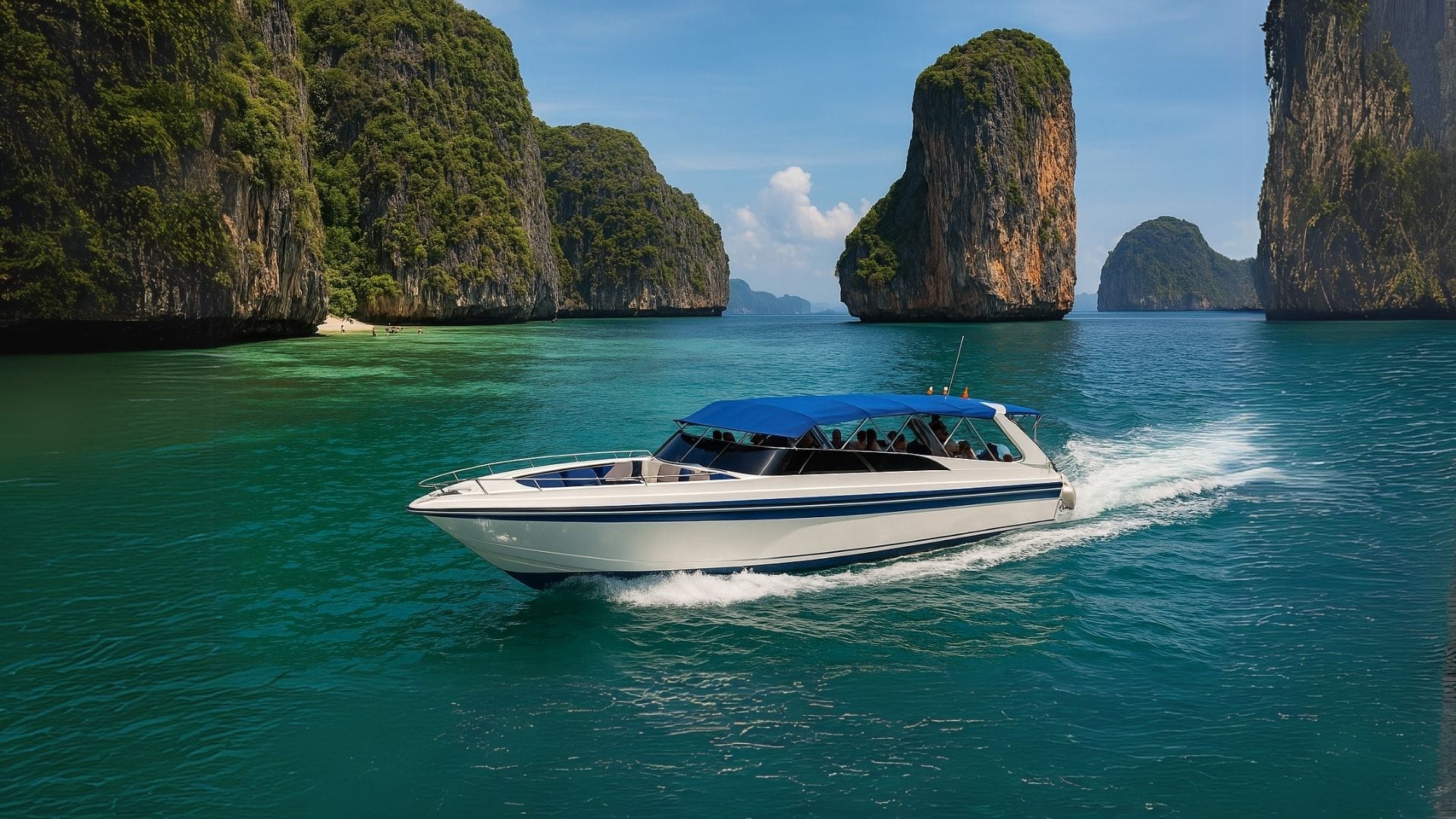 Krabi-Phi Phi Island tour by speed boat with Lunch (Including Island Fee) (Boat SIC+PVT Land Transfer)