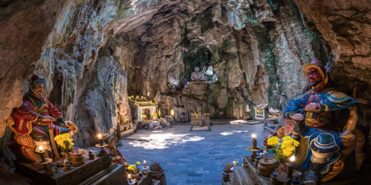 Da Nang - Monkey Mountains - Marble Mountains - Am Phu Cave & Ba Na Hills – Golden Bridge – Dragon Bridge Full Day Tour