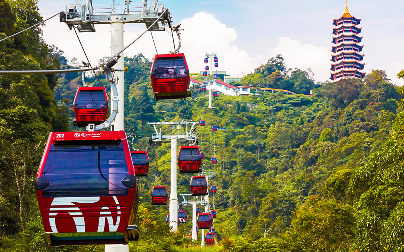 Return Transfers to Genting Highlands with 02 ways Genting cable car rides and enroute 02 hours stop at Batu Caves