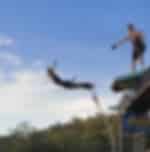 Bungy jumping from 165 ft distance at Cairns