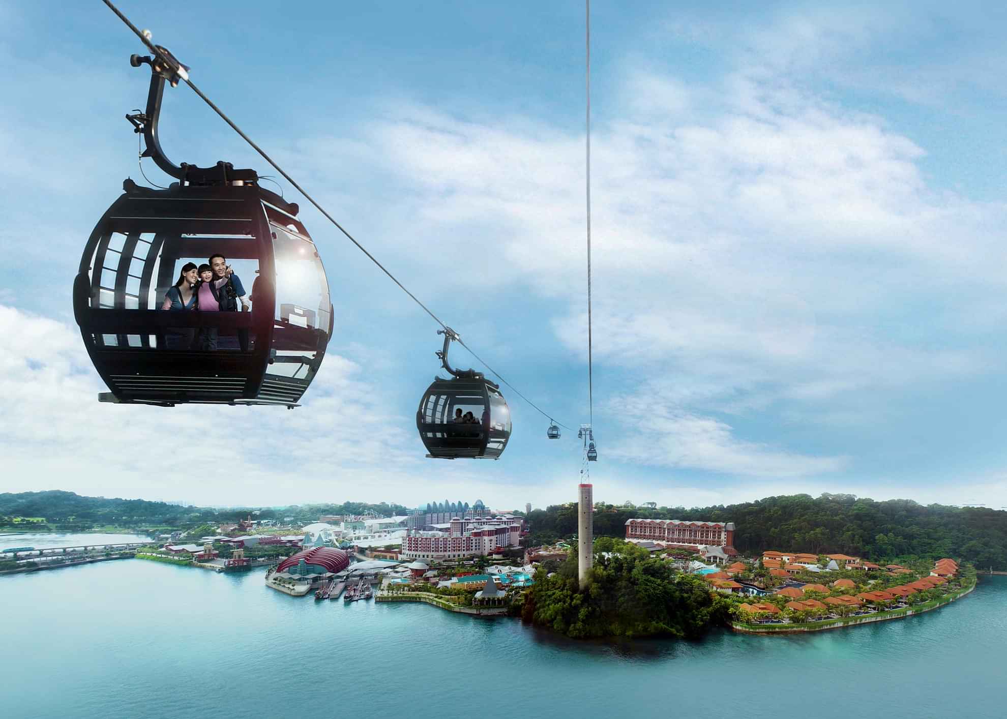 Sentosa Tour Island - Sea aquarium and Wings of time and Cable car with Private Transfers