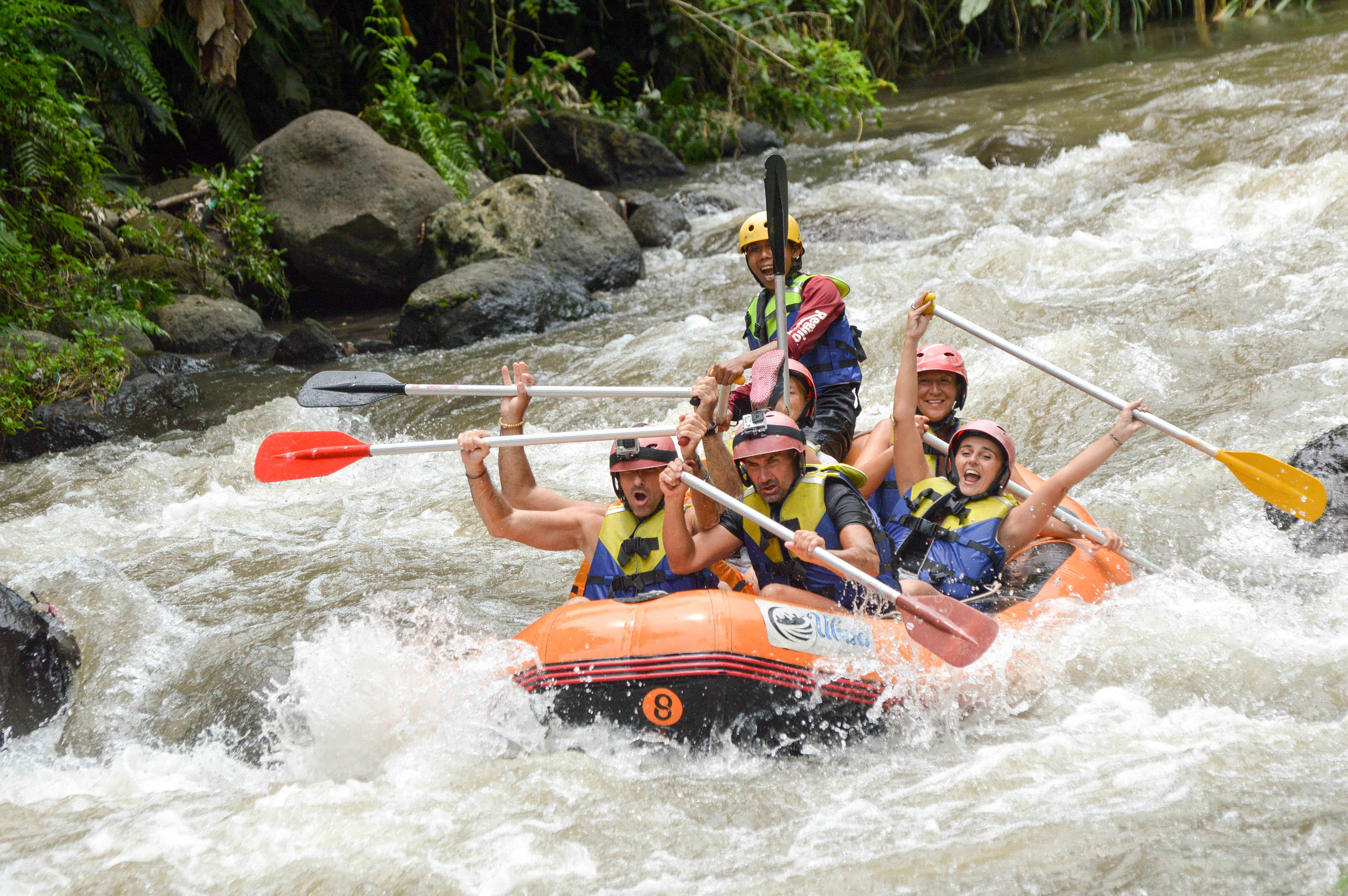 Ultimate Bali Experience : Swing at Bali Swing, River Rafting with Lunch and ATV Tandem ride at Bali Tarantula ATV