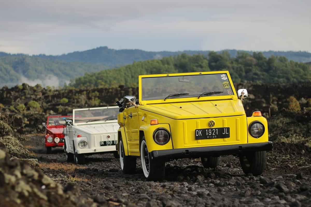 Ubud Wonders: Visit Volcano, Waterfalls, Rice Fields, Monkeys & Exhilarating Swing Thrills & Open Jeep Volkswagen tour