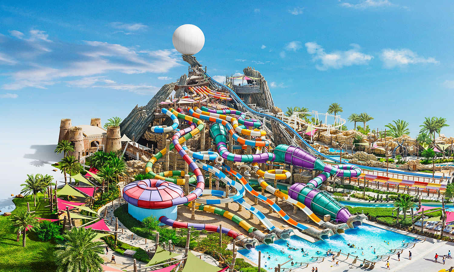 Yas Water World (Fast Track Pass) with Private Transfers