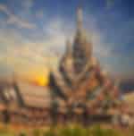 Pattaya Sanctuary of Truth Wood Carving Model with Private Transfers (Enroute)