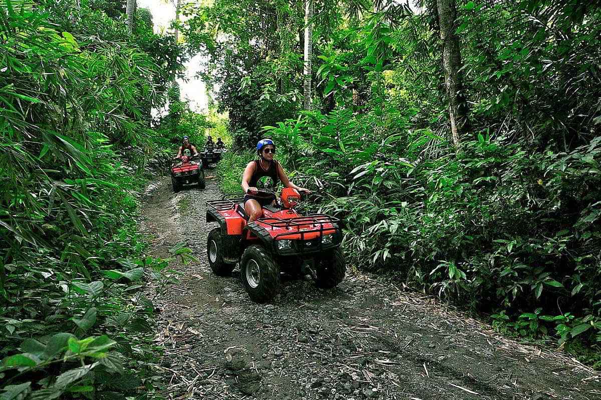 Ultimate Bali Experience Swing at My Swing, River Rafting with Lunch and ATV Tandem ride at Bali Tarantula ATV