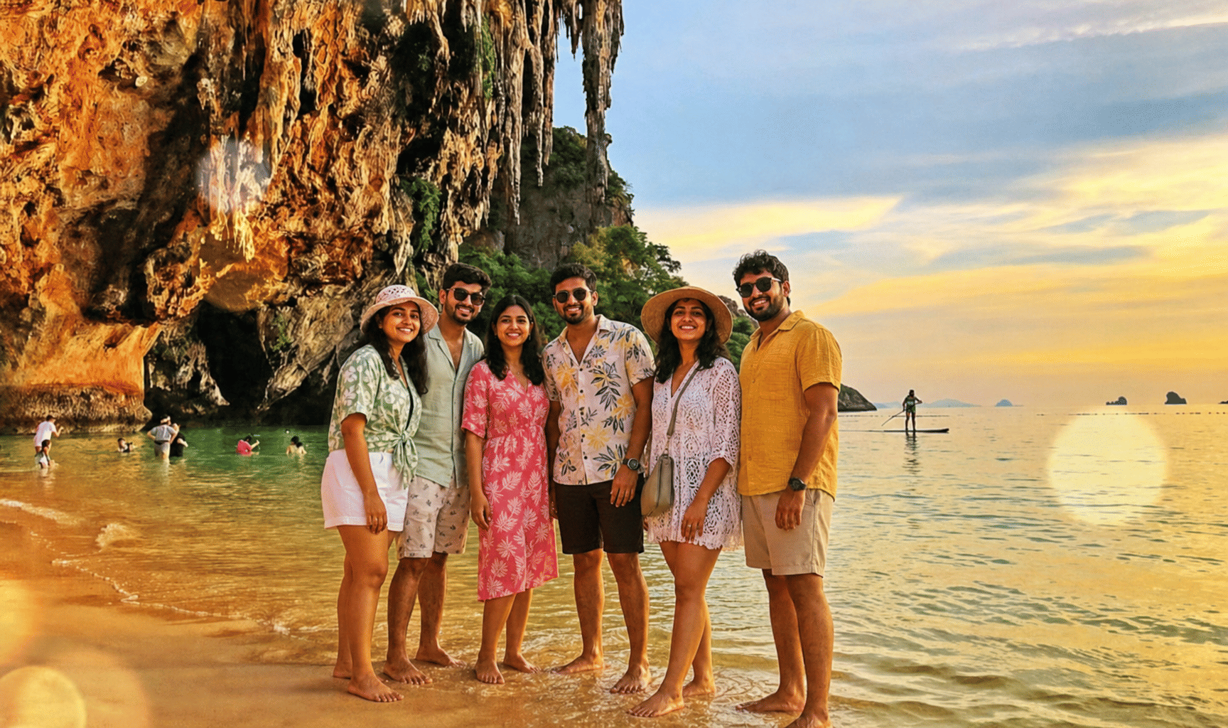 Krabi-7 Island Sunset tour by Longtail Boat with Luminescent Plankton and Thai Dinner (Ex. Island Fee 200 THB) by Song Taew / Tuk Tuk (Shared Transfer)