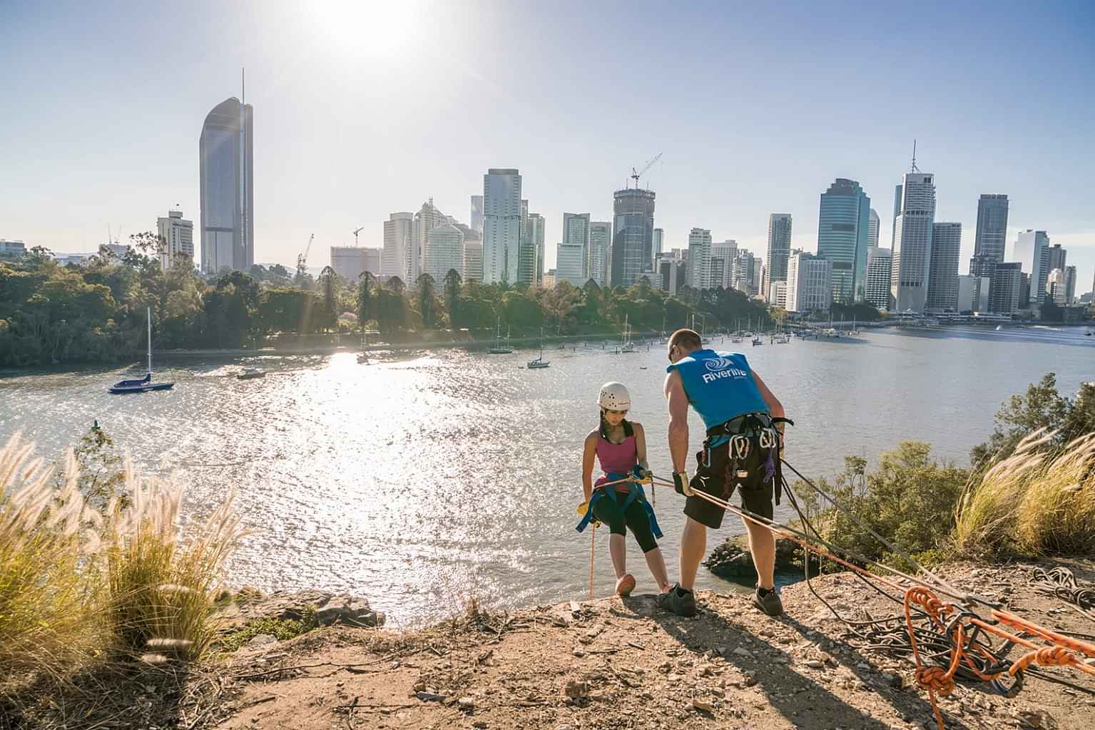 Abseiling the Kangaroo Point Cliffs in Brisbane