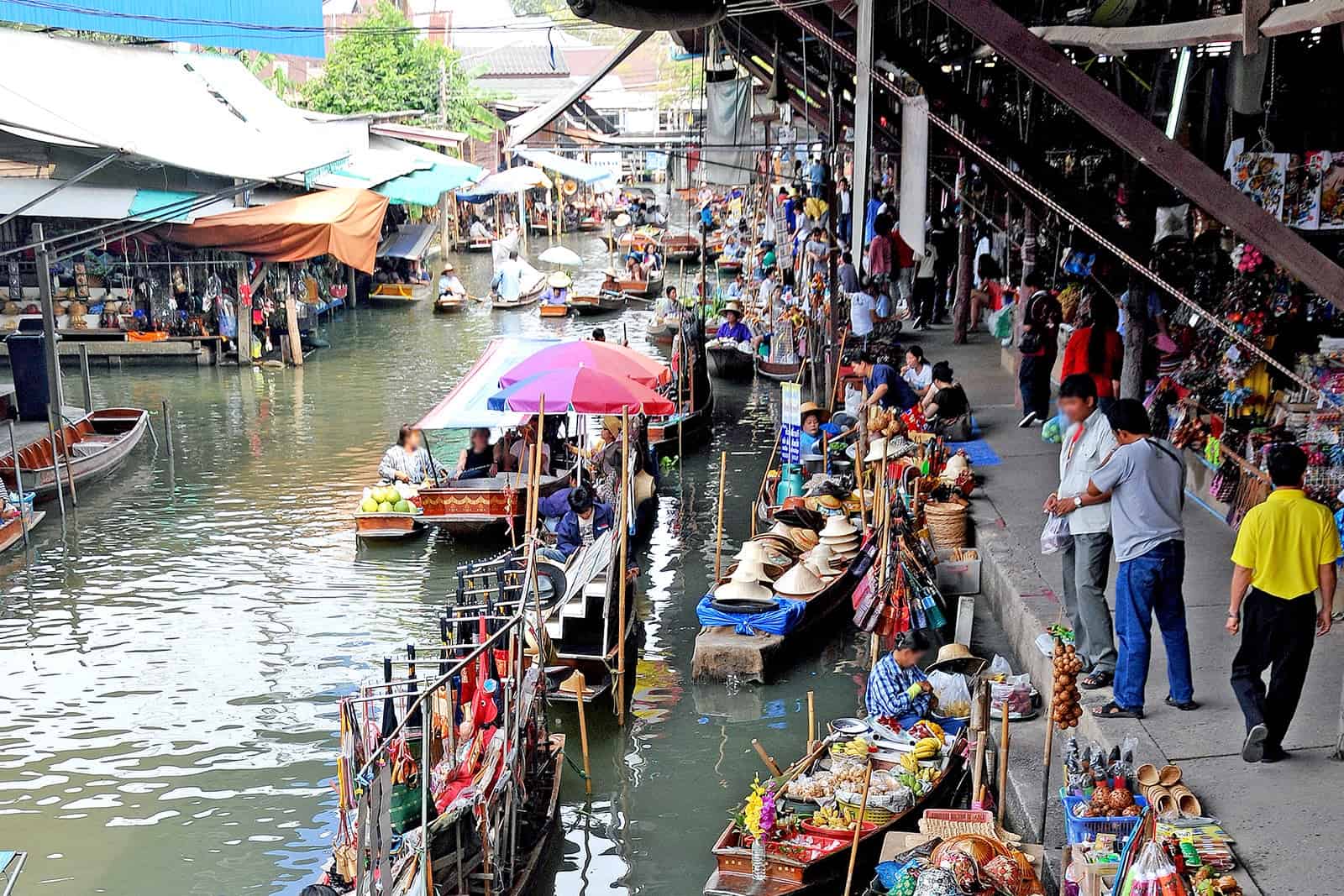 Bangkok - Damneon Saduak Floating Market With Boat & Train Market With Shared Transfers