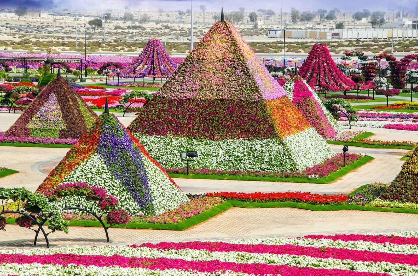 Experience the Beauty of Miracle Garden Dubai & Global Village with Transfer Seat in Coach