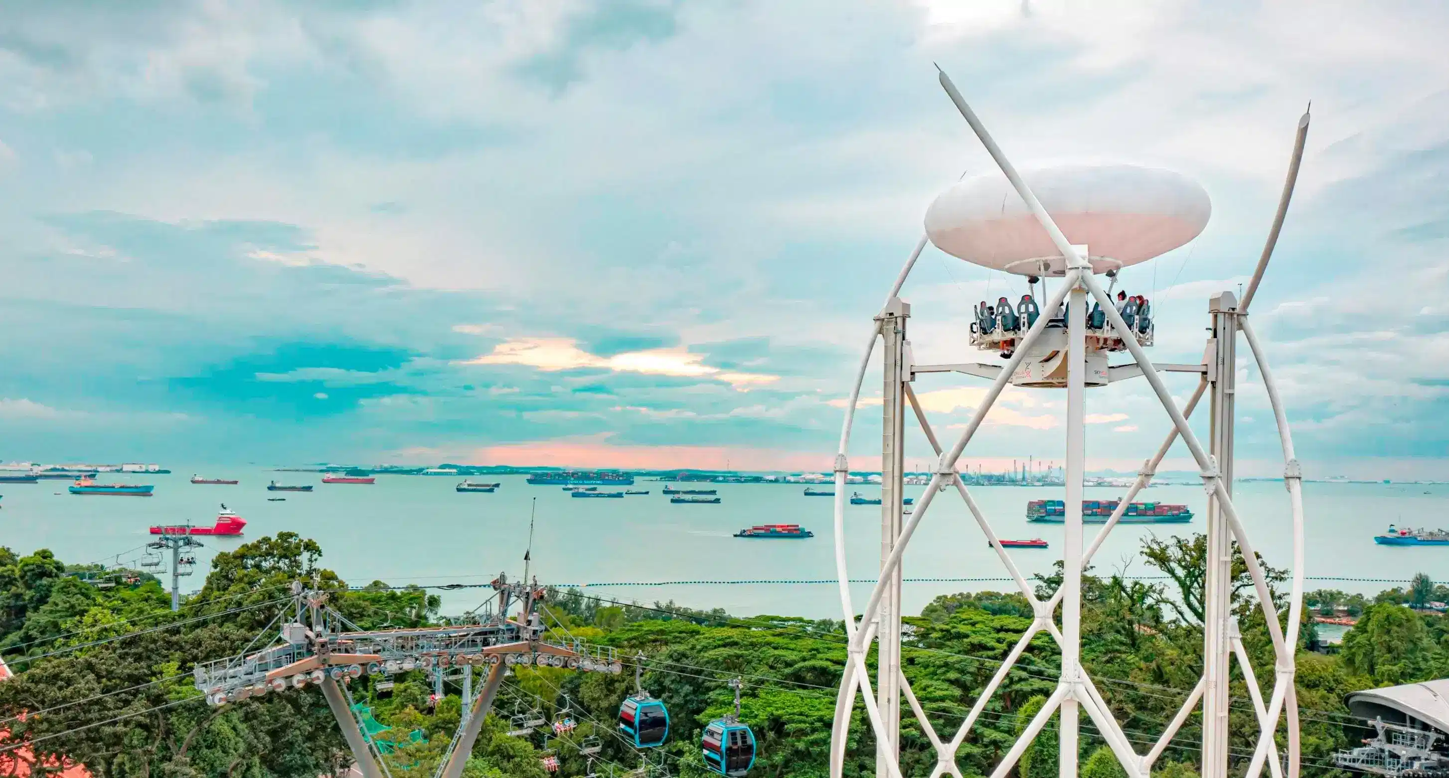 Sentosa Combo on Seat in Coach Transfers with Cable Car, Madame Tussauds 4 in 1 combo, Wings of Time, Sky Helix