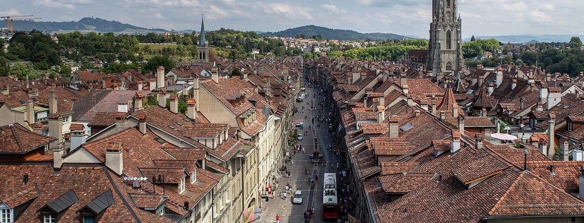 Ariel View of Old Town of Bern,Switzerland